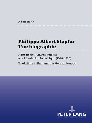 cover image of Philippe Albert Stapfer- Une biographie